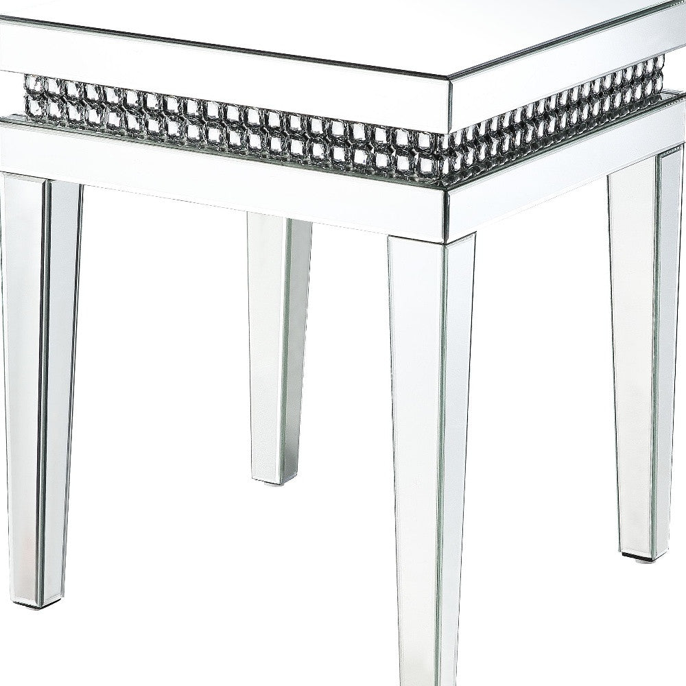 24" Silver Mirrored Square End Table By Homeroots | End Tables | Modishstore - 6