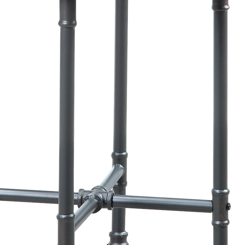 24" Sandy Gray And Clear Glass And Metal Round End Table By Homeroots | End Tables | Modishstore - 5