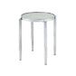 25" Silver Mirrored And Metal Round End Table By Homeroots | End Tables | Modishstore