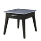24" Dark Brown And Gray Sintered Stone Manufactured Wood Rectangular End Table With Drawer By Homeroots | End Tables | Modishstore