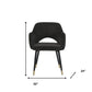 22" Black Velvet And Gold Solid Color Parsons Chair By Homeroots | Armchairs | Modishstore - 5