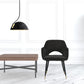 22" Black Velvet And Gold Solid Color Parsons Chair By Homeroots | Armchairs | Modishstore - 2