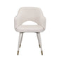 22" Cream Velvet And Gold Solid Color Parsons Chair By Homeroots | Armchairs | Modishstore