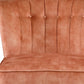 26" Burnt Orange Velvet And Brown Solid Color Slipper Chair By Homeroots | Armchairs | Modishstore - 5