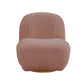 32" Pink Sherpa Solid Color Swivel Slipper Chair By Homeroots