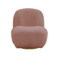 32" Pink Sherpa Solid Color Swivel Slipper Chair By Homeroots | Armchairs | Modishstore