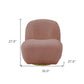 32" Pink Sherpa Solid Color Swivel Slipper Chair By Homeroots | Armchairs | Modishstore - 6