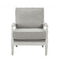 35" Gray Linen And Light Oak Solid Color Club Chair By Homeroots | Armchairs | Modishstore