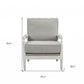 35" Gray Linen And Light Oak Solid Color Club Chair By Homeroots | Armchairs | Modishstore - 6