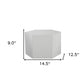 9" Light Gray Hexagon End Table By Homeroots | End Tables | Modishstore - 5