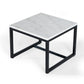 15" Black And White Stone And Metal Square End Table By Homeroots | End Tables | Modishstore