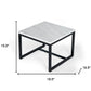 15" Black And White Stone And Metal Square End Table By Homeroots | End Tables | Modishstore - 5