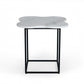 15" Black And White Marble Free Form End Table By Homeroots | End Tables | Modishstore