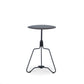 25" Sandy Black And Espresso Veneer And Metal Round End Table By Homeroots | End Tables | Modishstore