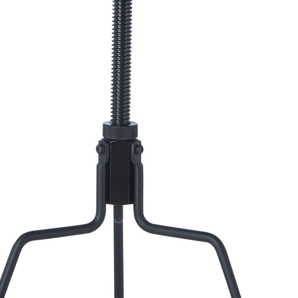 25" Sandy Black And Espresso Veneer And Metal Round End Table By Homeroots | End Tables | Modishstore - 4