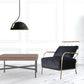 25" Black Velvet And Gold Solid Color Arm Chair By Homeroots | Armchairs | Modishstore - 5