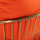27" Orange Velvet And Gold Solid Color Arm Chair By Homeroots | Armchairs | Modishstore - 6