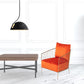 27" Orange Velvet And Gold Solid Color Arm Chair By Homeroots | Armchairs | Modishstore - 5