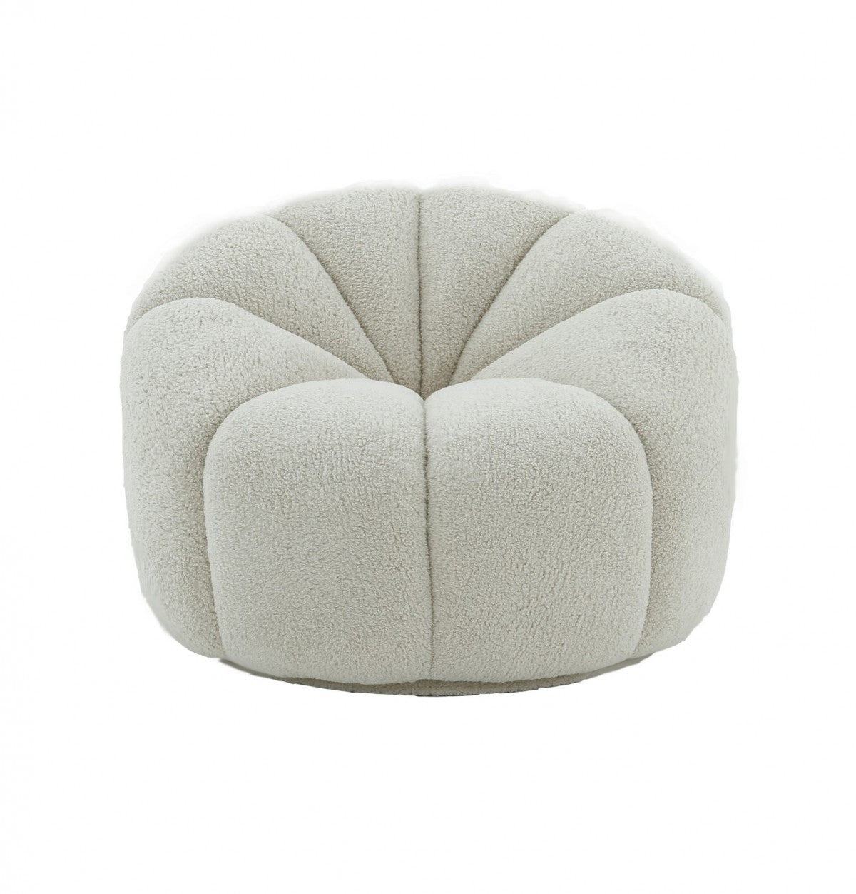 38" White Sherpa Lounge Chair By Homeroots | Armchairs | Modishstore