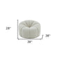 38" White Sherpa Lounge Chair By Homeroots