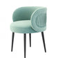 24" Teal Velvet And Black Solid Color Arm Chair By Homeroots | Armchairs | Modishstore