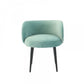 24" Teal Velvet And Black Solid Color Arm Chair By Homeroots | Armchairs | Modishstore - 2