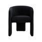 24" Black Velvet Mod Three Leg Arm Chair By Homeroots