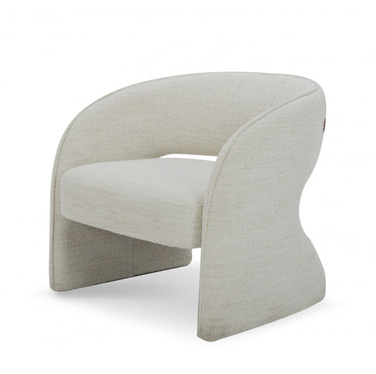 31" Cream Textural Solid Color Arm Chair By Homeroots | Armchairs | Modishstore