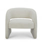 31" Cream Textural Solid Color Arm Chair By Homeroots