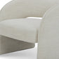 31" Cream Textural Solid Color Arm Chair By Homeroots | Armchairs | Modishstore - 4