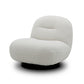 33" Cream 100% Polyester Solid Color Swivel Lounge Chair By Homeroots | Armchairs | Modishstore - 2