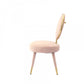 Set Of Two 21" Pink Velvet And Pink And Gold Solid Color Side Chair By Homeroots | Armchairs | Modishstore - 3