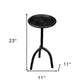 23" Black Iron Pedestal Round End Table By Homeroots | End Tables | Modishstore - 5