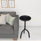 23" Black Iron Pedestal Round End Table By Homeroots | End Tables | Modishstore - 2