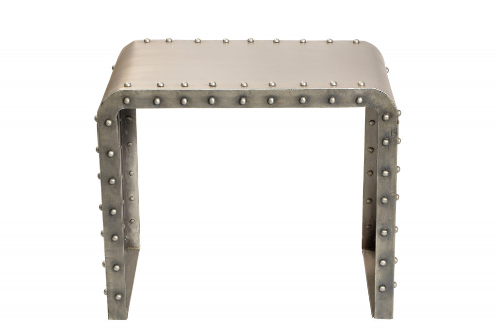 20" Gold Metal Rectangular End Table By Homeroots | End Tables | Modishstore - 2