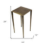24" Brass Iron Square End Table By Homeroots | End Tables | Modishstore - 5