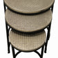 Set Of Three 19" Black And Silver Round Nested Tables By Homeroots | End Tables | Modishstore - 2