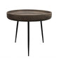 18" Black And Gray Solid Wood And Iron Round End Table By Homeroots | End Tables | Modishstore