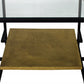 22" Bronze And Clear Glass And Iron Square End Table With Shelf By Homeroots | End Tables | Modishstore - 3