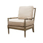 25" Ivory Cushion And Natural Beaded Arm Chair By Homeroots | Armchairs | Modishstore