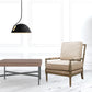 25" Ivory Cushion And Natural Beaded Arm Chair By Homeroots | Armchairs | Modishstore - 2