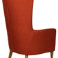 28" Orange And Natural Solid Color Lounge Chair By Homeroots | Armchairs | Modishstore - 2