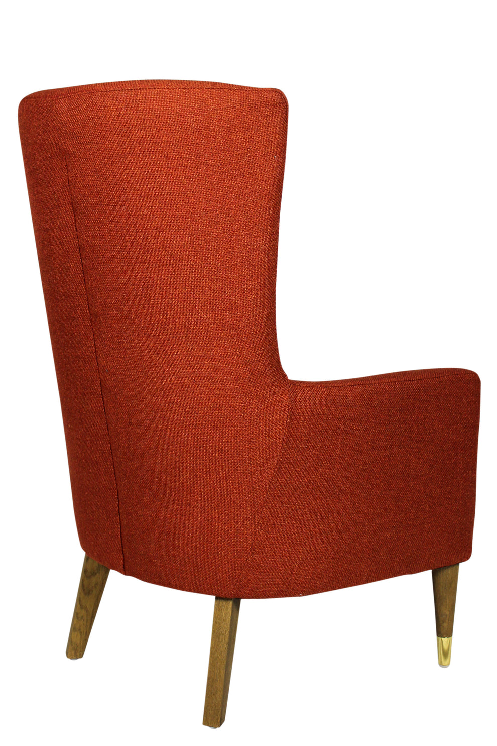 28" Orange And Natural Solid Color Lounge Chair By Homeroots | Armchairs | Modishstore - 2
