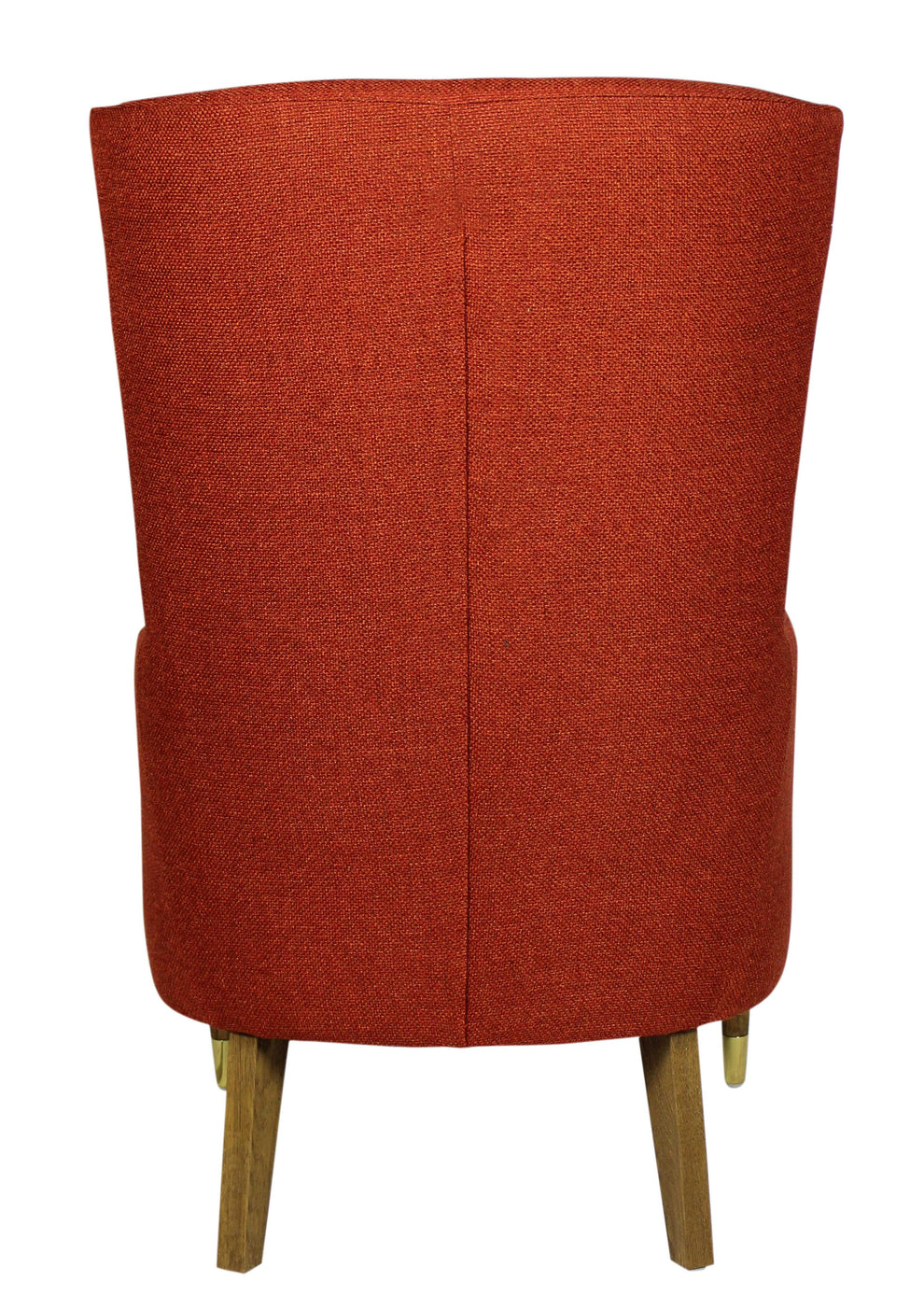 28" Orange And Natural Solid Color Lounge Chair By Homeroots | Armchairs | Modishstore - 3