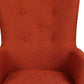 28" Orange And Natural Solid Color Lounge Chair By Homeroots | Armchairs | Modishstore - 5