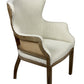 25" Natural Polyester Blend Solid Color Arm Chair By Homeroots