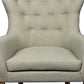 28" Taupe 100% Polyester And Natural Tufted Arm Chair By Homeroots | Armchairs | Modishstore - 4