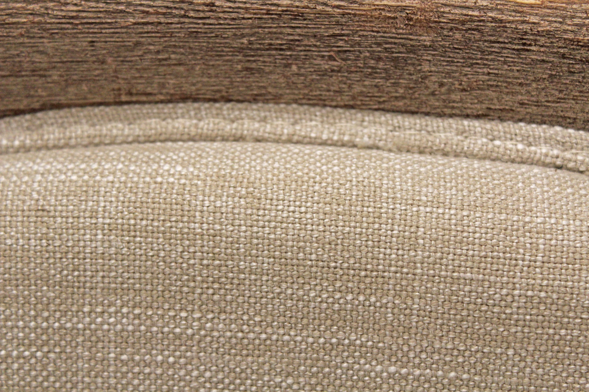 26" Ivory Linen And Natural Solid Color Arm Chair By Homeroots | Armchairs | Modishstore - 9