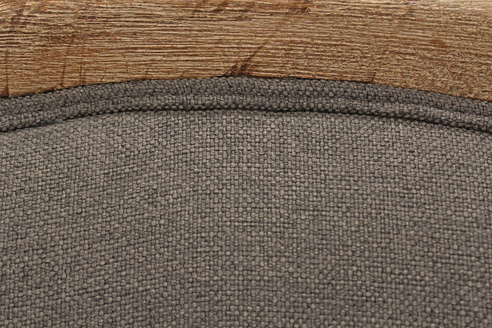 26" Gray Linen And Natural Solid Color Arm Chair By Homeroots | Armchairs | Modishstore - 8