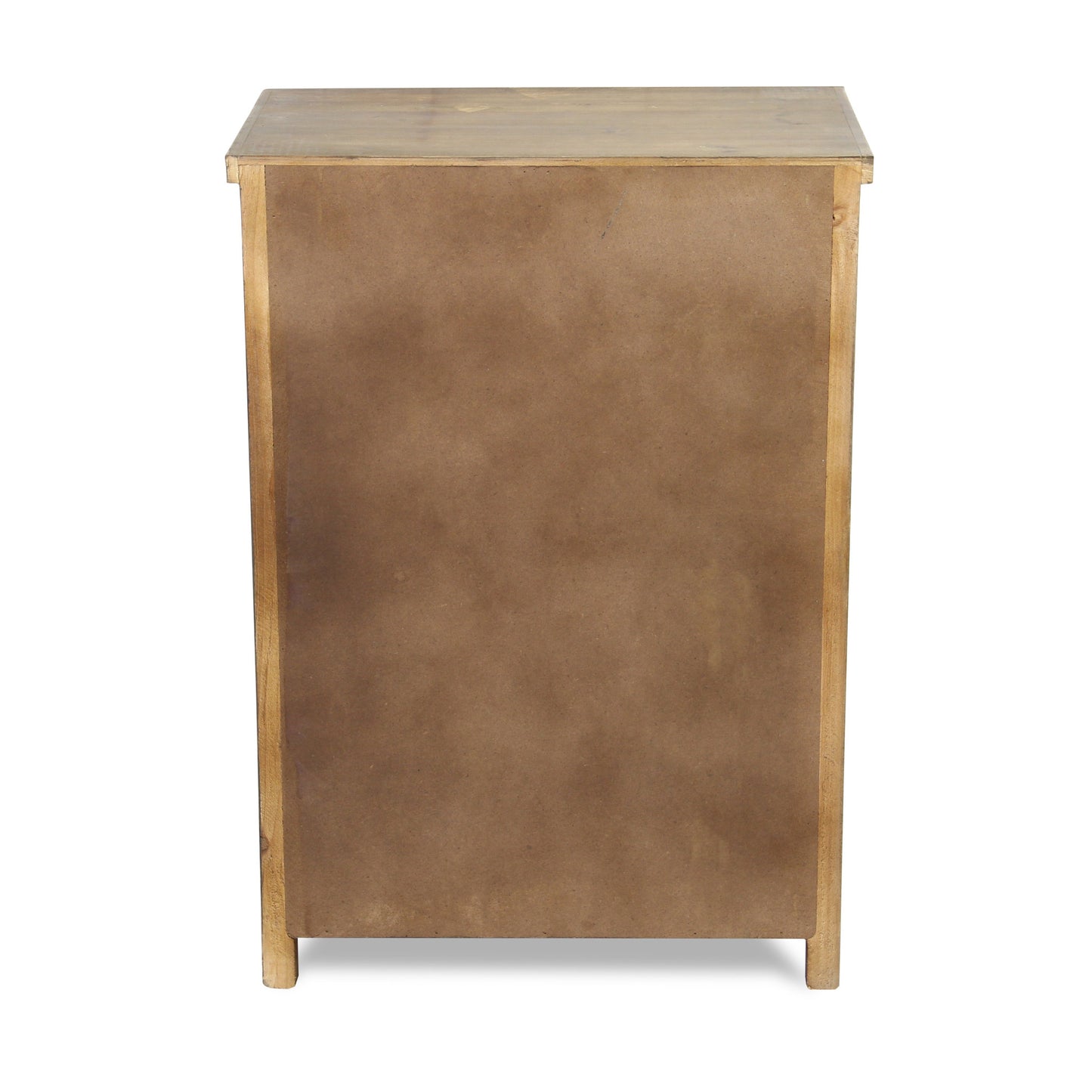 30" Rustic Brown Wood and Galvanized Metal End Table With Three Drawers By Homeroots | End Tables | Modishstore - 4